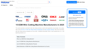 15 EDM Wire Cutting Machine Manufacturers in 2025 - Metoree - wire cutting machine company