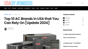 Top 10 AC Brands in USA that You Can Rely On [Update 2024] - USA by Numbers - air conditioner manufacturer