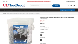Teks #12 x 1 in. HEX WASHER HEAD DRILL PT METAL-TO-METAL ... - metal roofing screws bulk