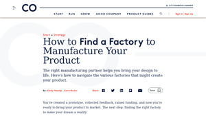 How to Find a Factory to Manufacture Your Product - manufacturer production