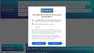 Top FMCG Companies in USA - value.today - fmcg manufacturer
