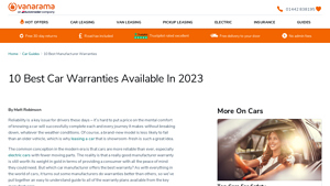 10 Best Car Manufacturer 2023 - Vanarama - best vehicle manufacturer warranty