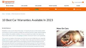 10 Best Car Manufacturer 2023 - Vanarama - which car manufacturer has the best warranty