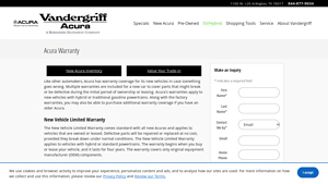 Acura Warranty | Vandergriff Acura | in Arlington TX - acura manufacturer warranty