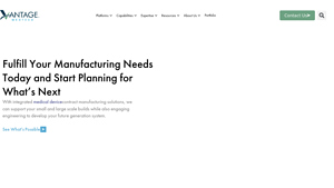 Medical Device Manufacturing - Vantage Medtech - medical device contract manufacturer