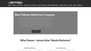 Durable Tubular Batteries - Vantom Power - tubular battery company