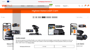 Highest Rated Dash Cam - Vantrue - best dashcam company