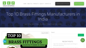 Top 10 Brass Fittings Manufacturers in India - Venus Enterprise - brass fittings manufacturer