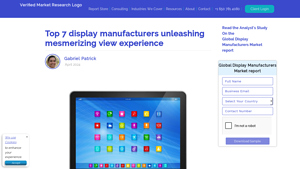 Top 7 Display Manufacturers | Verified Market Research - display manufacturer