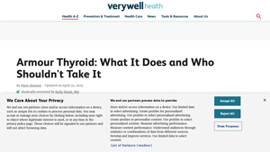 Should You Take Armour Thyroid? Benefits and Risks - Verywell Health - armour thyroid manufacturer website