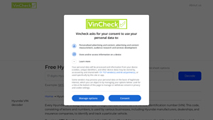 Free Hyundai VIN decoder: lookup windows sticker / build sheet options - hyundai country manufacturer