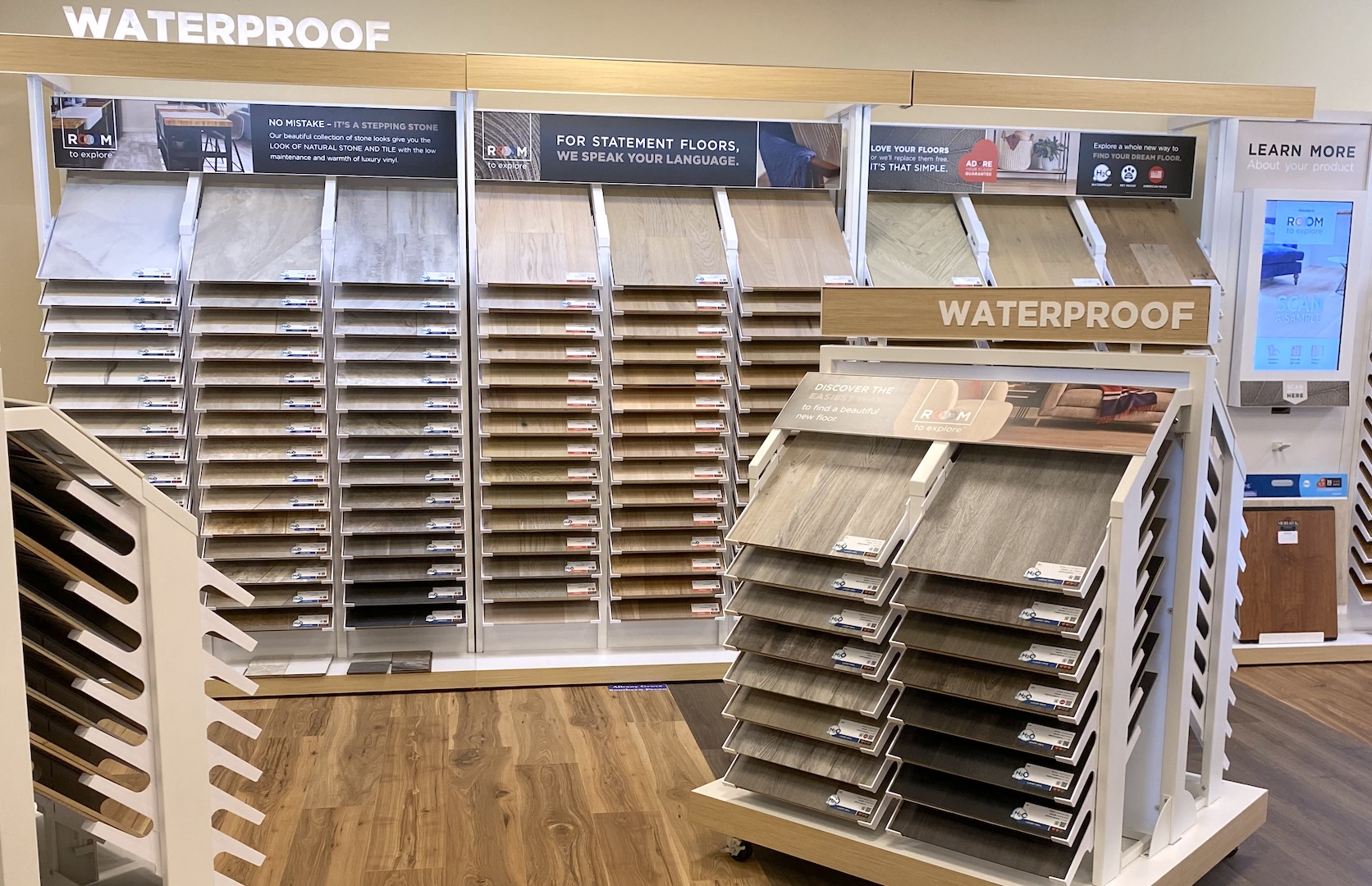 A relevant stock photo of vinyl flooring manufacturer in a typical setting.