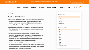 Custom Rfid Sticker - Fast & Free Shipping - Vinyl Status - rfid stickers bulk