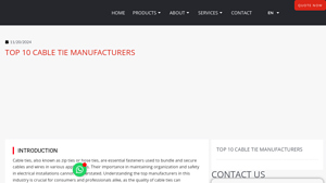 Top 10 Cable Tie Manufacturers for Reliable Fastening - cable tie manufacturer