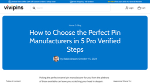 How to Choose the Perfect Pin Manufacturers in 5 Pro ... - Vivipins - pin manufacturer