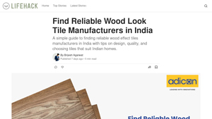 Find Reliable Wood Look Tile Manufacturers in India | Lifehack - wood look tile factory