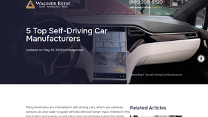 5 Top Self-Driving Car Manufacturers | Wagner Reese, LLP - autonomous vehicle manufacturer