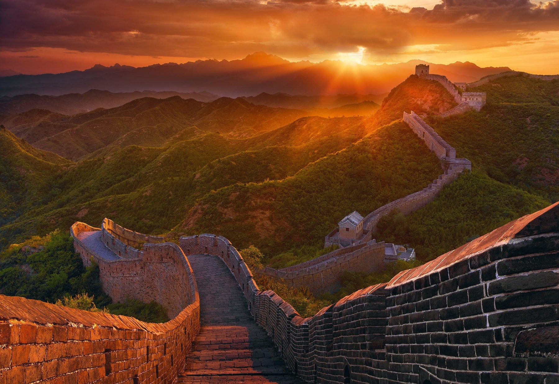 A relevant stock photo of wall china in a typical setting.