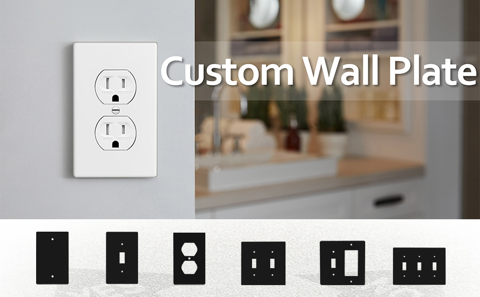 A relevant stock photo of wall plate custom in a typical setting.