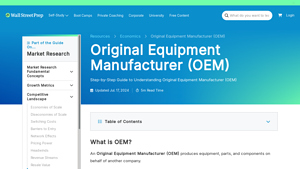 Original Equipment Manufacturer (OEM) | Definition + Examples - oem equipment manufacturer