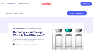 Humalog Vs. Admelog: What Is The Difference? - Walrus Health - humalog manufacturer