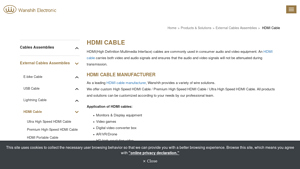 HDMI Cable Manufacturer - Wanshih Electronic - hdmi to hdmi cable factory