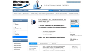 Cat8 Bulk Cable Solid Conductor Shielded S/FTP - Warehouse Cables - cat 8 ethernet cable bulk