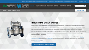 Industrial & Pipeline Check Valve Manufacturer - WarrenValve - check valve manufacturer