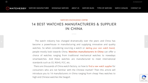 14 Best Watches Manufacturers & Supplier In China - watch manufacturer