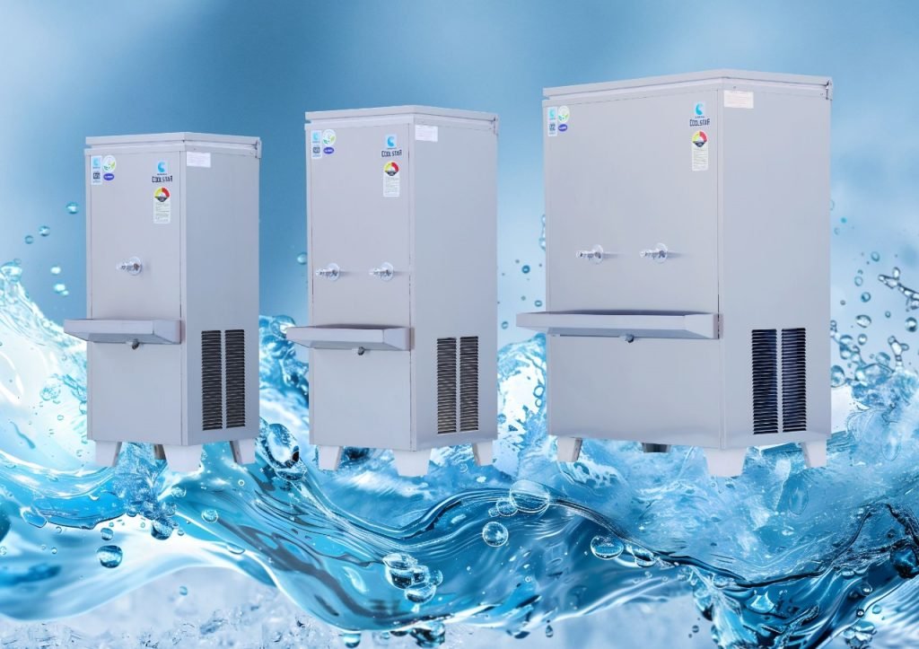 A relevant stock photo of water cooler manufacturer in a typical setting.