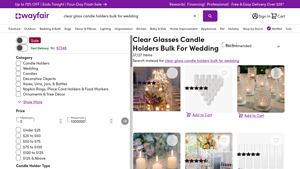 Clear Glass Candle Holders Bulk For Wedding - Wayfair - glass candle holder bulk