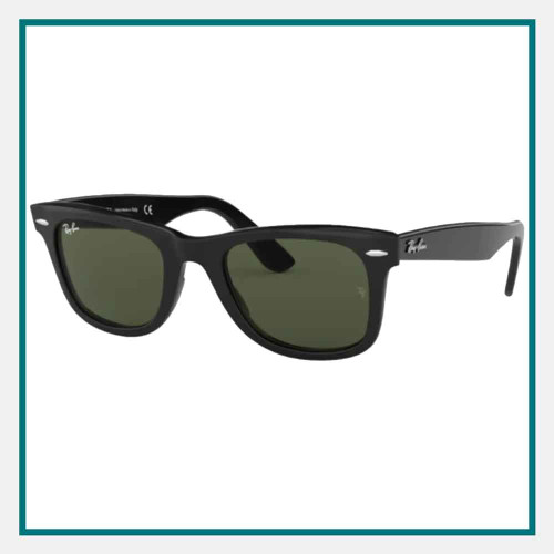 A relevant stock photo of wayfarer sunglasses custom in a typical setting.