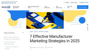 7 Effective Manufacturer Marketing Strategies in 2025 - WebFX - manufacturer marketing