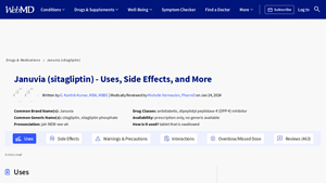 Januvia (sitagliptin): Uses, Side Effects, Interactions ... - WebMD - januvia manufacturer