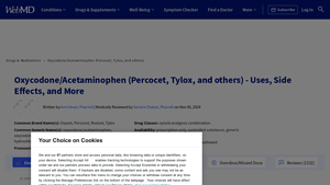 Oxycodone/Acetaminophen (Percocet, Tylox, and others) - WebMD - oxycodone manufacturer