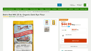 Bob's Red Mill 25 lb. Organic Dark Rye Flour - Webstaurant Store - rye flour bulk