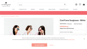 Cool Favor Sunglasses - White - Weddingstar - white sunglasses bulk