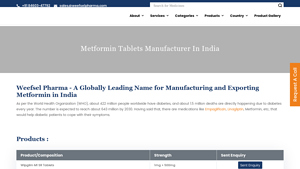 Metformin Tablets Manufacturer & Exporter In India - Weefsel Pharma - metformin manufacturer