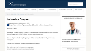 Imbruvica Coupon 2025 - NEW - Manufacturer Coupons - imbruvica manufacturer