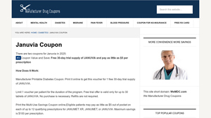 Januvia Coupon 2025 - NEW - Manufacturer Coupons - januvia manufacturer