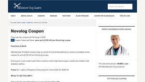 Novolog Coupon 2025 - NEW - Manufacturer Coupons - novolog manufacturer
