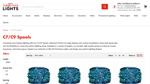 C7 and C9 Bulk Spools - We Sell Christmas Lights - c9 christmas lights bulk