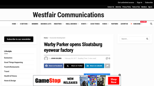 Warby Parker opens Sloatsburg eyewear factory - eyewear factory