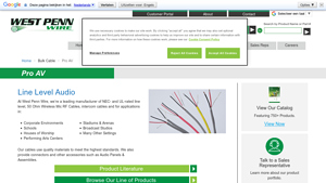 Bulk Cable - Pro AV - West Penn Wire - audio cable bulk