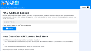 MAC Address Lookup | Search Mac, OUI, and IAB Vendor Details - can you identify the manufacturer by a mac address