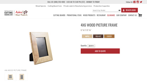 4x6 Wood Picture Frame - Wholesale Cutting Boards - 4x6 frame bulk