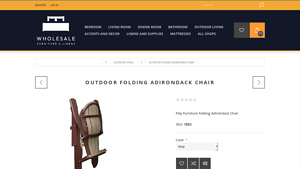 Outdoor Folding Adirondack Chair - Wholesale Furniture & Linens - plastic adirondack chairs bulk