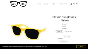 Yellow Wholesale Classic Sunglasses - Bulk Prices - WS UK - yellow sunglasses bulk