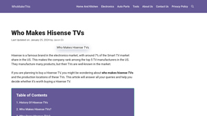 Who Makes Hisense TVs in 2025 (Manufacturer Revealed) - hisense tv manufacturer