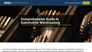 Comprehensive Guide to Automotive Warehousing - automotive warehouse company